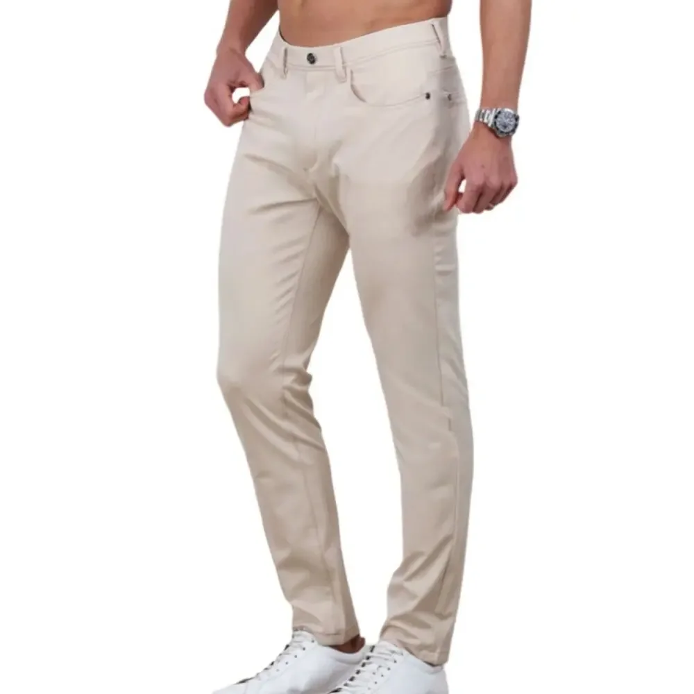 Collars & Co. CEO Tech Pull-On Performance Pants - Stone 36 x 32
